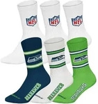 NFL Unisex Socken, 6er Pack - NFL Teams, 6Pack Crew Socks, Football, Logo,