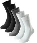SCHIESSER Herren Socken, 5er Pack - "Bluebird", Baumwoll-Mix, uni/gemustert