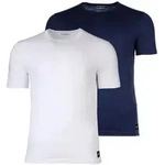 EMPORIO ARMANI Herren T-Shirt, 2er Pack - ESSENTIAL LOGOLABEL, Rundhals, Stretch