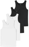 UNCOVER by SCHIESSER Herren Unterhemd 4er Pack - Serie "Uncover", Rundhals...