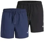 JACK&JONES Herren Badehose, 2er Pack - JPSTMAUI TROPIC SOLID SWIM SHORTS MP 2P,