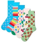 Happy Socks Unisex Socken, 5er Pack - Motivsocken, Kurzsocken, Baumwolle Charm Mix