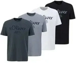 s.Oliver Herren T-Shirt, 4er Pack - Basic, Logoprint, Rundhals, Baumwolle