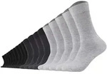 Camano Unisex Socken 18er Pack - Comfort Socks, einfarbig Schwarz/Hellgrau/Grau...