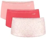 Sloggi Damen Pantys, 3er Pack - GO Crush Short C3P, Unterhose, Stretch-Baumwolle
