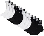 adidas Unisex Quarter Socken, 12er Pack - Cushioned 3S Linear, Logo, einfarbig