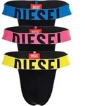 DIESEL Herren Strings, 3er Pack - FRITZ-D-POP, Logobund, Cotton Stretch