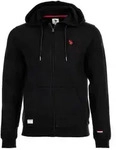 U.S. POLO ASSN. Herren Sweatjacke - Diagonal Fleece Carbon Finish, Zip- Jacke,