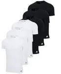 adidas Herren T-Shirt, 6er Pack - Crew Neck Shirt, Active Core Cotton, einfarbig