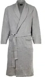 BOSS Herren Bademantel - Robe, Morgenmantel, Baumwolle, Logo Grau / M