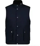 GANT Herren Steppweste - CLASSIC QUILTED VEST, Rei&szlig;verschluss, Stehkragen Blau...