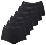 Sloggi Damen Slip Maxi, 6er Pack - Basic+, einfarbig Schwarz / 52