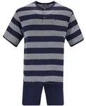 hajo Herren Schlafanzug Set - Shorty, kurz, Henley-Kragen, Klima-Light,...