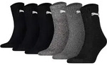 PUMA Unisex Sportsocken, 6 Paar - Short Crew Socks, Tennissocken, einfarbig