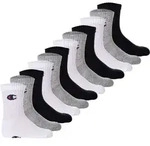 Champion Kinder Socken, 12er Pack - Crew Socken, einfarbig Schwarz/Grau/Wei&szlig; /...