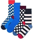 Happy Socks 4er Pack Unisex Socken - Geschenkbox, Classics, gemischte Farben...