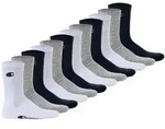 Champion Unisex Socken, 12 Paar - Crew Socken Basic Blau/Wei&szlig;/Grau / EU 43-46
