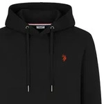 U.S. POLO ASSN. Herren Hoodie - Fleece Puffy, Kapuze, Baumwoll-Mix Schwarz / L