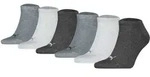 PUMA Unisex Sneakersocken, 6er Pack - Sneaker Plain ECOM 6P, Logo, einfarbig Grau /