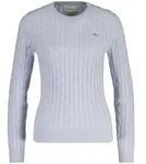 GANT Damen Pullover - STRETCH COTTON CABLE C-NECK, Rundhals, Zopfstrick, Logo...
