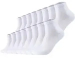 s.Oliver Unisex Socken, 16er Pack - Quarter, einfarbig Wei&szlig; / 43-46