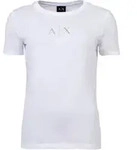 A|X ARMANI EXCHANGE Damen T-Shirt - Rundhals, Kurzarm, Glitzer-Logo, Baumwolle...