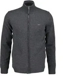 GANT Herren Strickjacke - SUPERFINE LAMBSWOOL ZIP CARDIGAN, Stehkragen, Wolle
