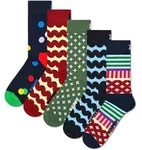 Happy Socks Unisex Socken, 5er Pack - Motivsocken, Kurzsocken, Baumwolle...