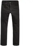 Levi's Herren Jeans - 501 Original, Baumwoll-Denim, L&auml;nge 32, Straight Fit Schwarz /
