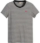 Levi's Damen T-Shirt - Perfect Tee, Rundhals, Baumwolle Schwarz/Wei&szlig; / S