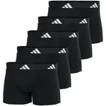 adidas Herren Boxershorts, 5er Pack - Trunks, Active Flex Cotton, Logo Schwarz / S