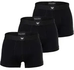 EMPORIO ARMANI Herren Trunks, 3er Pack - ESSENTIAL LOGOLABEL, Shorts, Stretch...