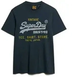 Superdry Herren T-Shirt - VI Heritage Relaxed Tee , T-Shirt, Baumwolle, Rundhals,