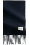 Marc O'Polo Damen Schal - Scarf, gewebter Wollschal, Twill, lange Fransen, ca. 30 x