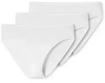 SCHIESSER Damen Slips 3er Pack - Jazz-Pants, Cotton Essentials, Basic, Stretch Wei&szlig;