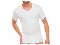 SCHIESSER Herren 1/2 Arm T-Shirt - Jacke, Cotton Essentials, Doppelripp, Weiß...