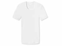 SCHIESSER Herren 1/2 Arm T-Shirt - Unterhemd, Jacke, Original Doppelripp, Weiß M