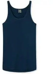 SCHIESSER Herren Unterhemd - Sport-Jacke, ohne Arm, Original Feinripp, einfarbig Blau