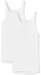 SCHIESSER Unterhemd 2er Pack - Original Doppelripp, Sport-Jacke, &auml;rmellos, Wei&szlig; M