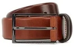 BOSS Herren G&uuml;rtel - Carmello, Echtleder, Dornschlie&szlig;e, Logo Braun 90 cm