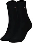 TOMMY HILFIGER Damen Socken, 2er Pack - Classic, Str&uuml;mpfe, einfarbig Schwarz 35-38