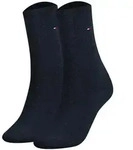 TOMMY HILFIGER Damen Socken, 2er Pack - Classic, Str&uuml;mpfe, einfarbig Blau 35-38