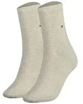 TOMMY HILFIGER Damen Socken, 2er Pack - Classic, Str&uuml;mpfe, einfarbig Beige 35-38