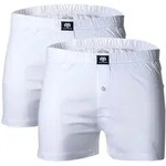 CECEBA Herren Shorts, 2er Pack - Boxershort, Basic, Baumwolle, M-8XL, einfarbig Wei&szlig;