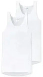 SCHIESSER Herren Unterhemd 2er Pack - Sport-Jacke, Original Feinripp Wei&szlig; XL