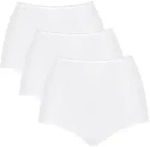 Sloggi Damen Slip Maxi, 3er Pack - 24/7 Microfibre, einfarbig Wei&szlig; 42