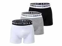 JACK&JONES Herren Boxer Shorts, 3er Pack - SENSE TRUNKS, Baumwoll-Stretch
