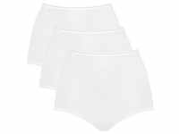 Sloggi Damen Maxi, 3er Pack - 24/7 Cotton, einfarbig Weiß 38