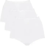 Sloggi Damen Maxi, 3er Pack - 24/7 Cotton, einfarbig Wei&szlig; / 38