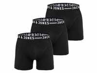 JACK&JONES Herren Boxer Shorts, 3er Pack - SENSE TRUNKS, Baumwoll-Stretch Schwarz M